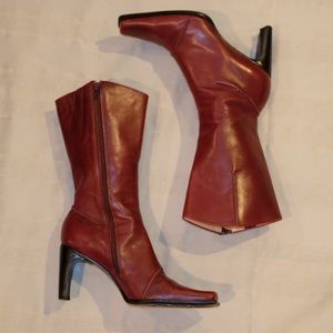 Redish Brown Heel Boots